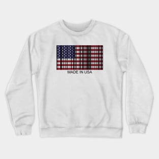 independence day barcode flag usa 4th of july Crewneck Sweatshirt